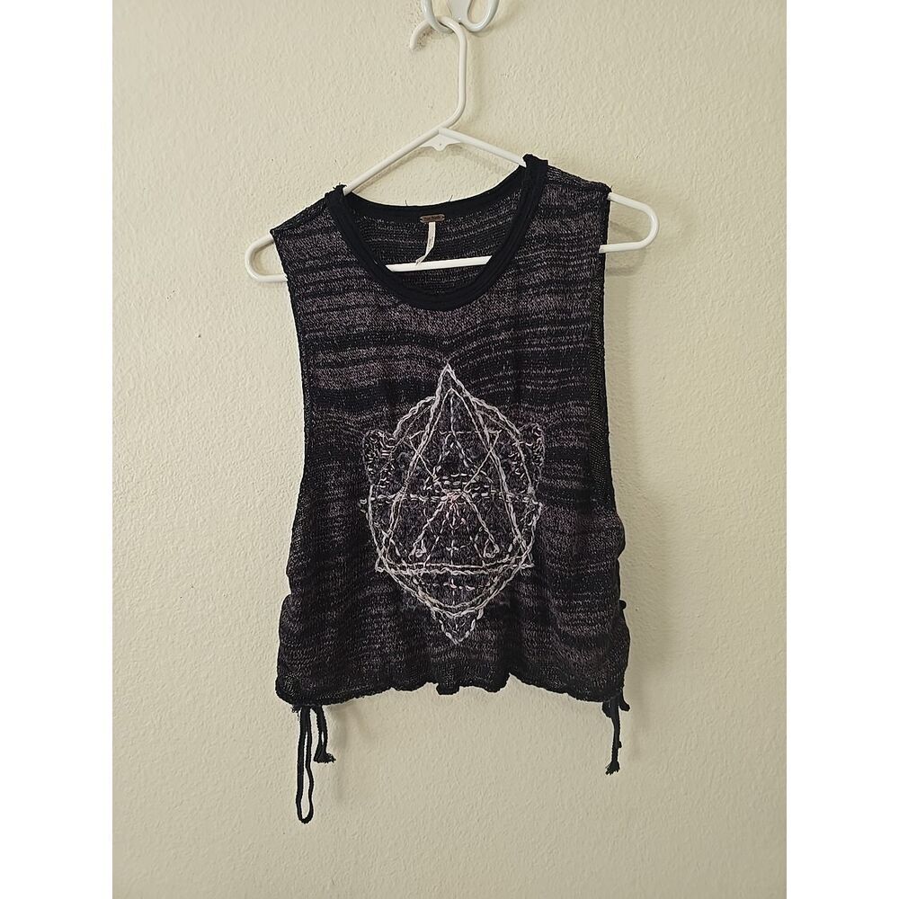 Free People Cropped Knit‎ Side Laced Shirt